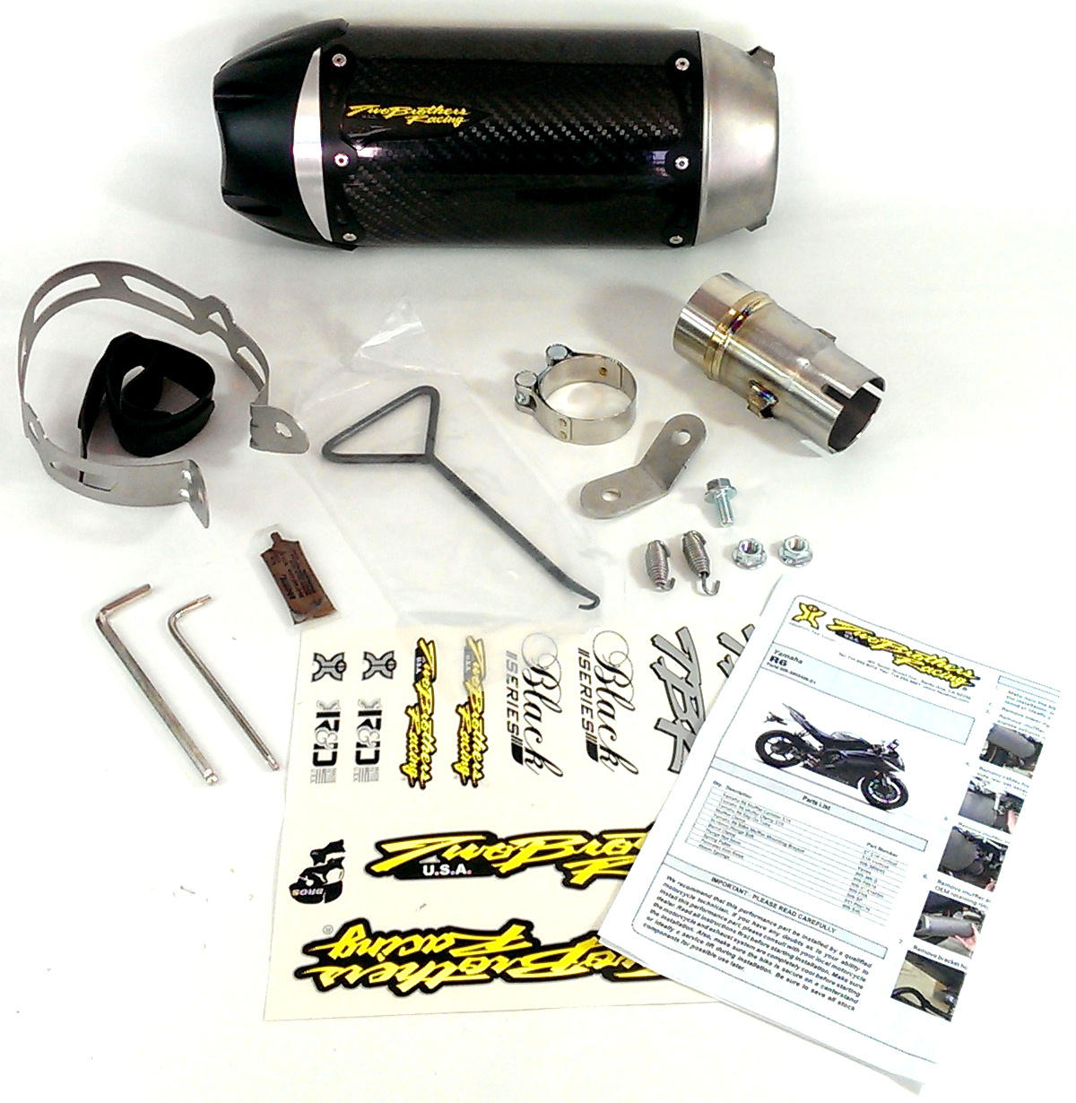 S1R Carbon Fiber Slip On Exhaust - For 06-20 Yamaha R6 - Click Image to Close