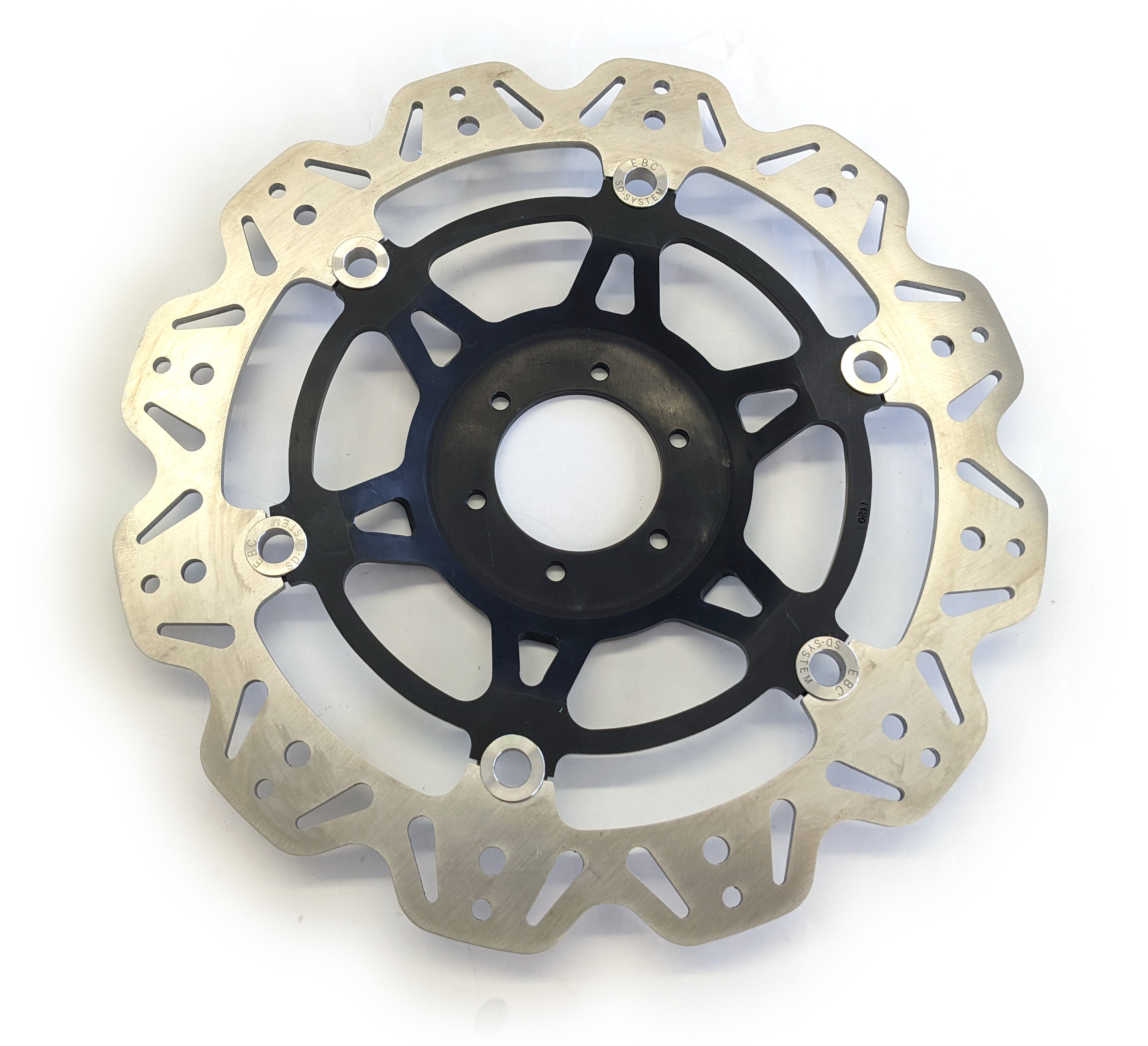 Front VEE Style Brake Rotor - Black - For 97-98 Honda CBR1100XX - Click Image to Close