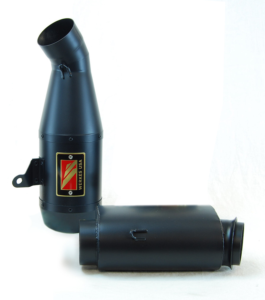 Black Velvet GP Slip On Exhaust - for 14-16 KTM 1290 Super Duke R - Click Image to Close