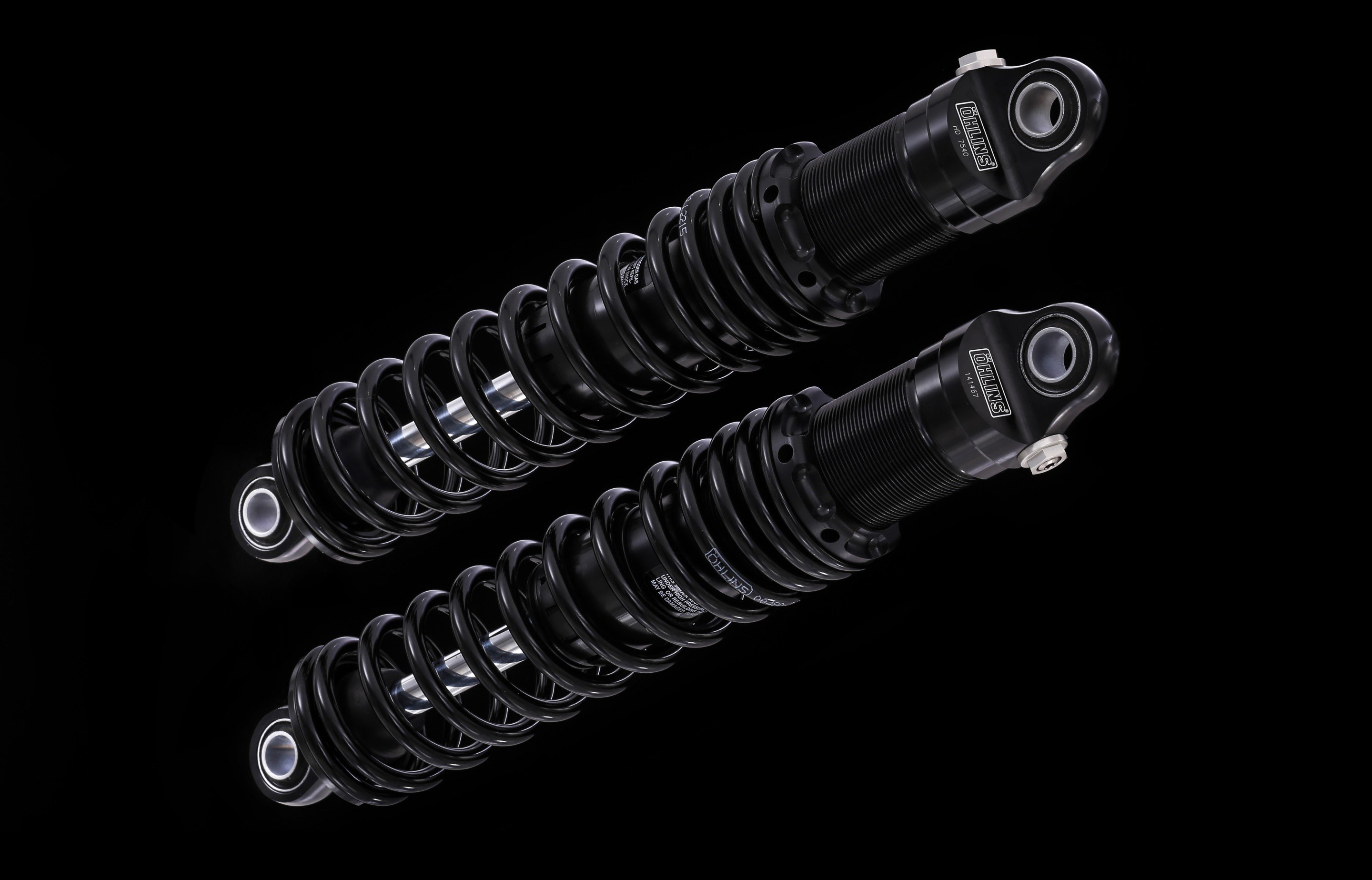 STX 36 Blackline Shocks Kit Absorber - For 90-22 Harley Davidson FL Touring - Click Image to Close