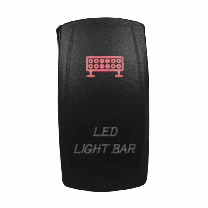 Racing Lighted Switch LED Light Bar On/Off Red - Click Image to Close