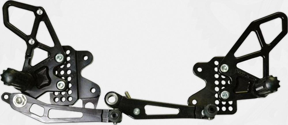 V2 Black Rearset - Adjustable - For 09-16 GSXR1000 - Click Image to Close