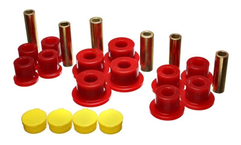 02-05 Dodge Ram 1500 2WD Red Rear Leaf Spring Bushing Set - Click Image to Close