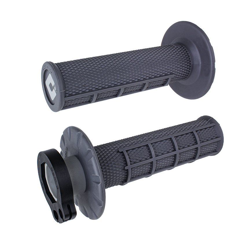 MX V2 Lock On MX Grips System - Half Waffle, Graphite - Click Image to Close