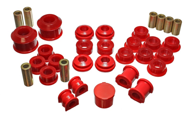 02-04 Acura RSX (includes Type S) Red Hyper-Flex Master Bushing Set - Click Image to Close