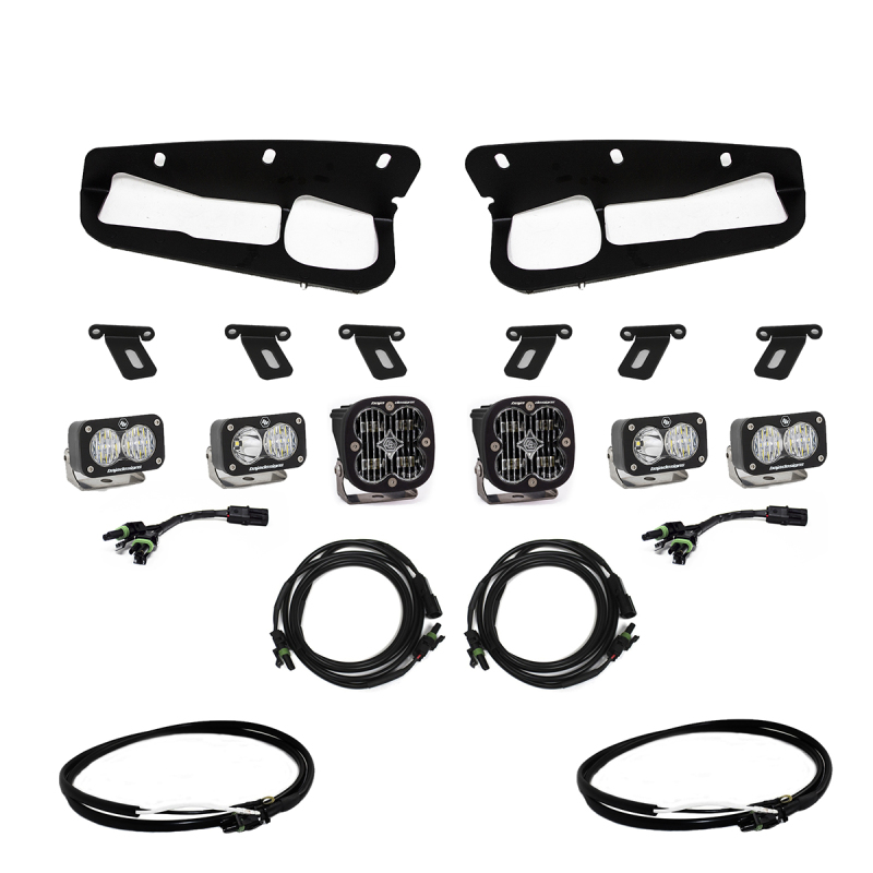 2021+ Ford Bronco Clear SAE Fog Pocket Kit w/Upfitter - Click Image to Close