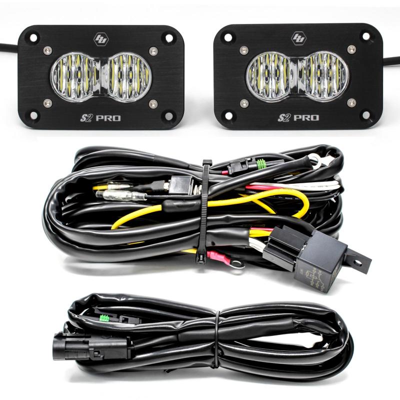 S2 Pro Wide Cornering Pair Flush Mount LED Light Pod Kit - Click Image to Close