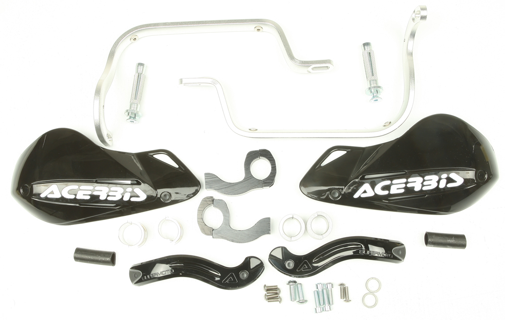 Supermoto X-Strong Handguards - Black - w/ Universal SM Bar Mount Kit - Click Image to Close