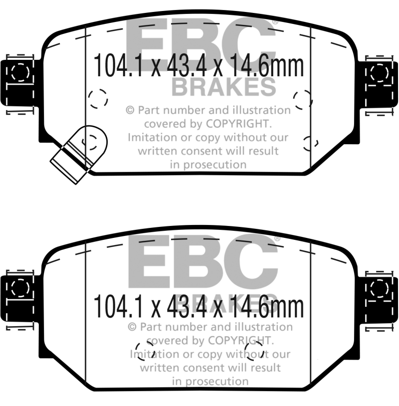 Redstuff Rear Brake Pads - For 2017+ Mazda 3 2.0L - Click Image to Close