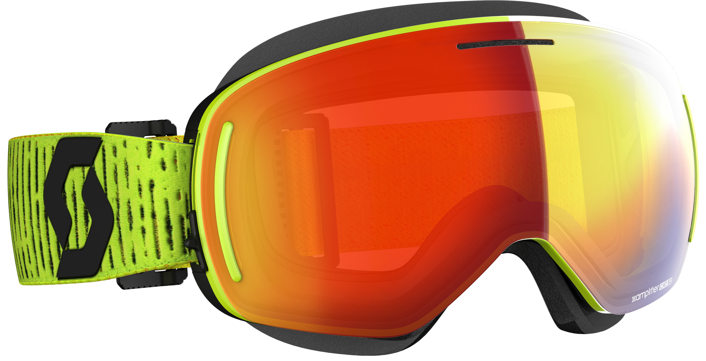 LCG EVO Snowcross Yellow Goggle Enhancer Red Chrome - Click Image to Close