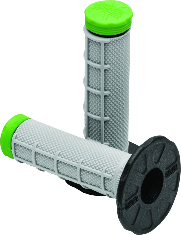 Tri Density MX 1/2 Waffle Grips - Green - Click Image to Close