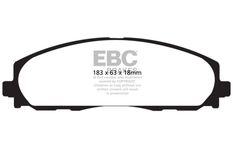 Extra Duty Front Brake Pads - For 2016+ Chrysler Pacifica (Ru) 3.6L - Click Image to Close