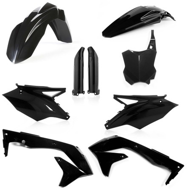 Full Plastic Kit - Black - For 16-17 Kawasaki KX450F - Click Image to Close