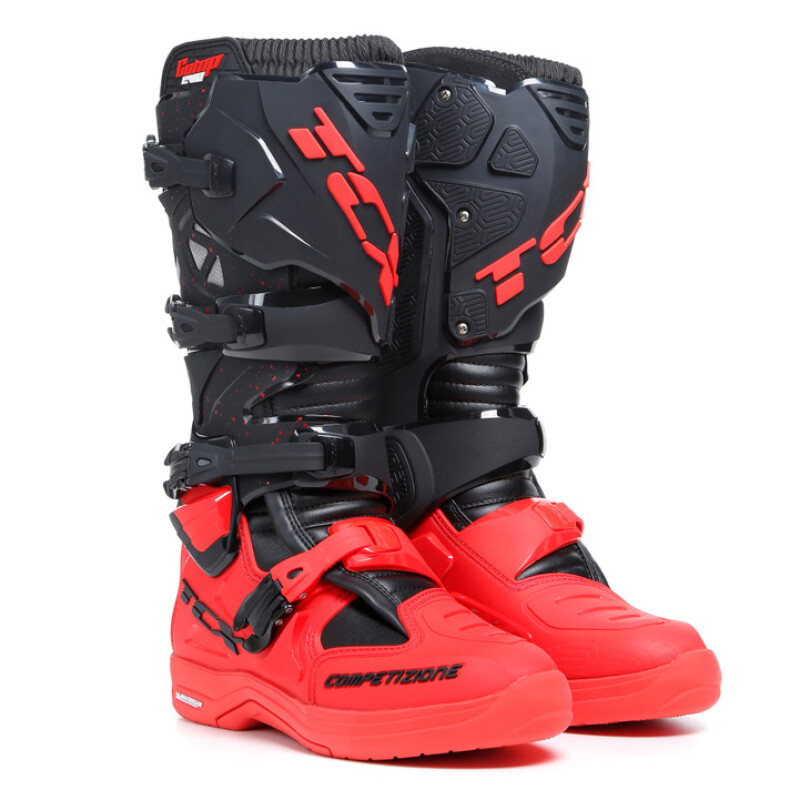 TCX Comp Evo 2 Michelin Boot Black/Red Size 45 - Motocross and enduro boots, Black/Red, Size 45 - Click Image to Close