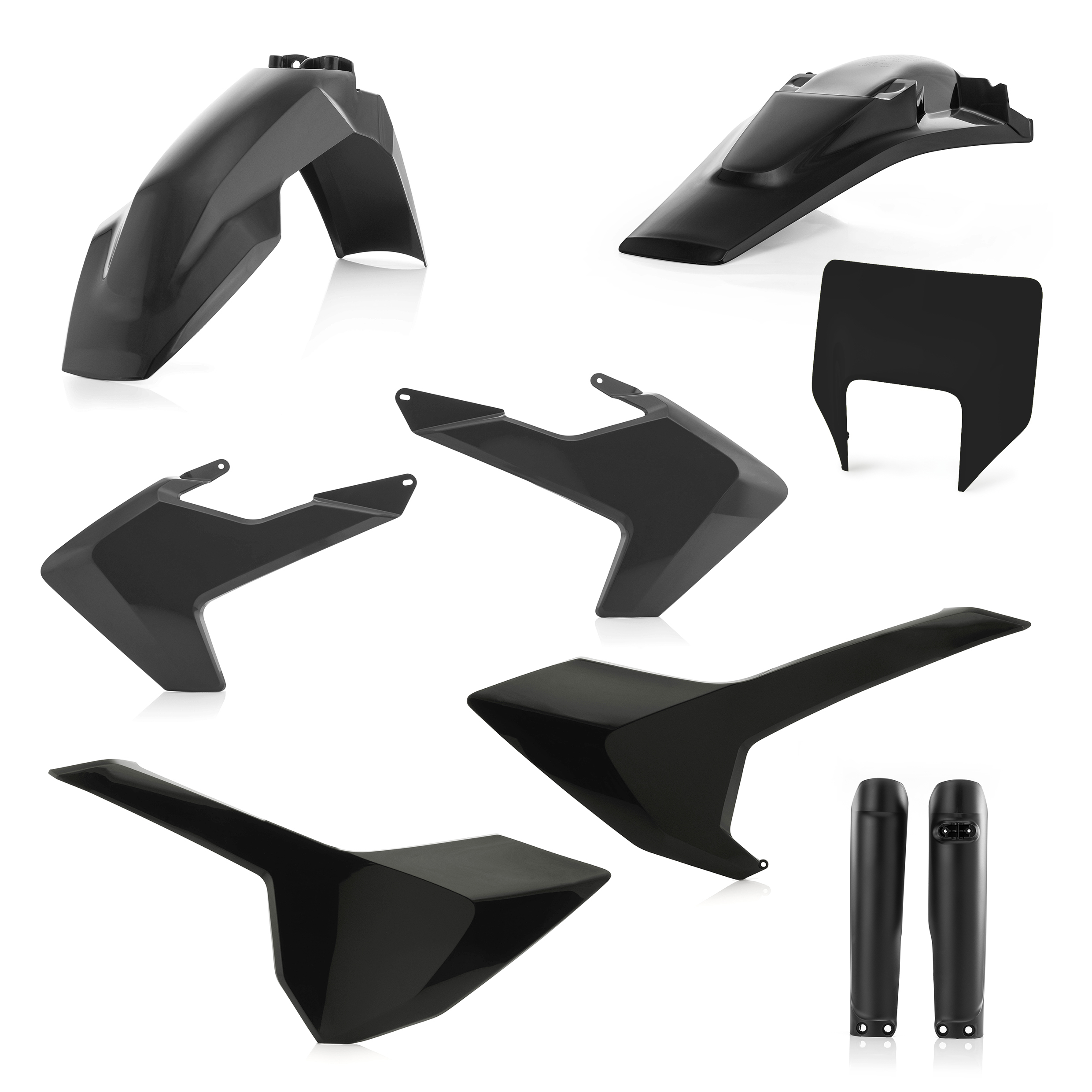 Full Plastic Kit - Black - Fits Many 17-19 Husqvarna 150-450 - Click Image to Close