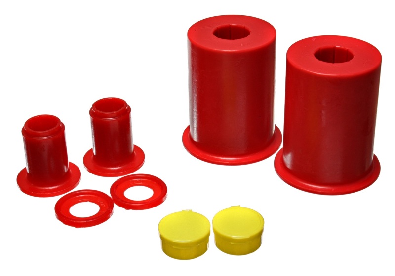 Red Front Lower Control Arm Bushings (Must reuse outer metal sh - For 05-13 Ford Mustang - Click Image to Close