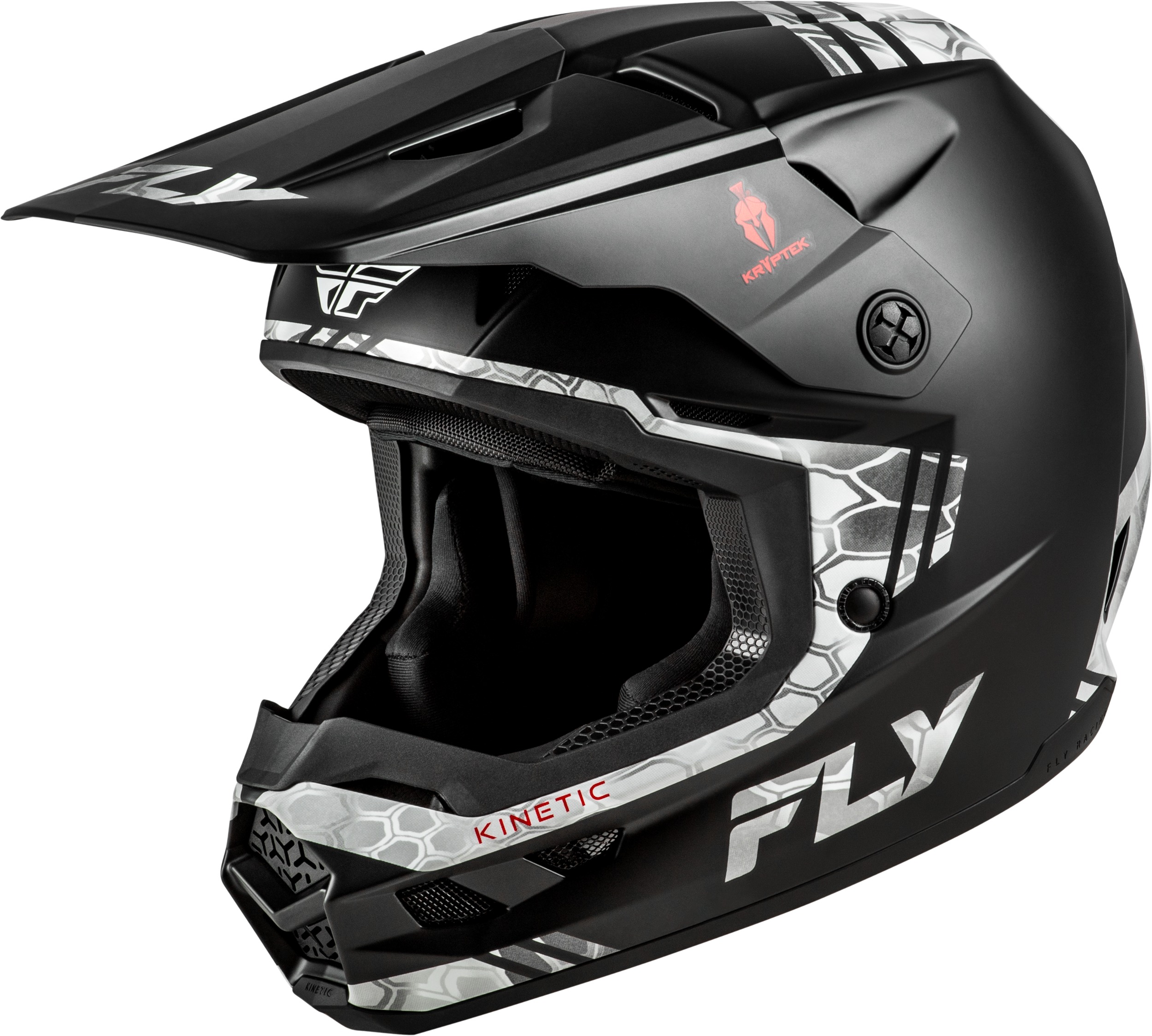 Fly Racing Kinetic Verdict Kryptek Helmet Black/Grey LG - DOT & ECE certified off-road helmet - Click Image to Close