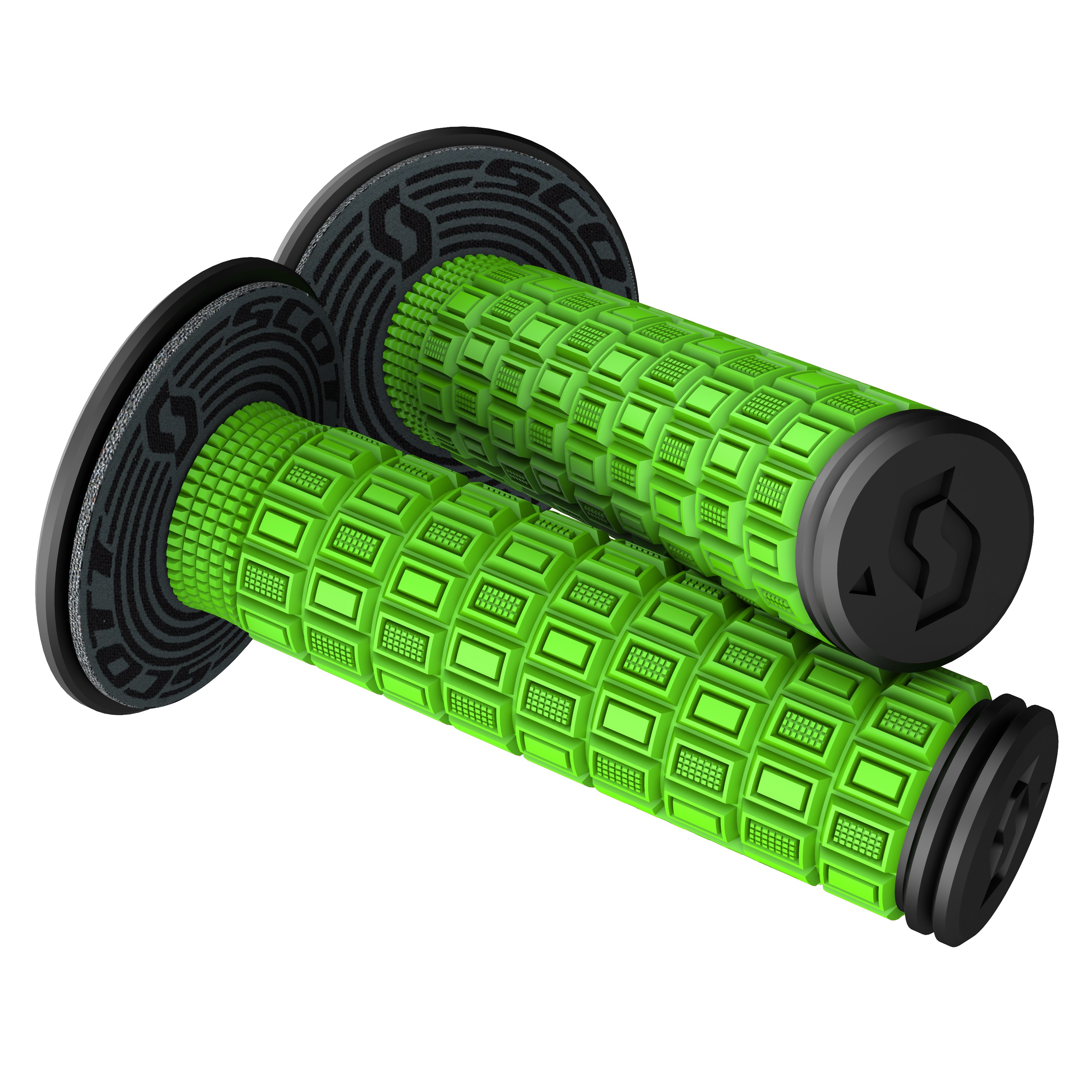 Mellow Grips - Mellow Grip Green/Black - Click Image to Close