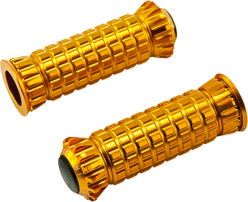 Hi-Tech Fighter Footpegs Gold - For Use w/ Puig Footpeg Adapters - Click Image to Close