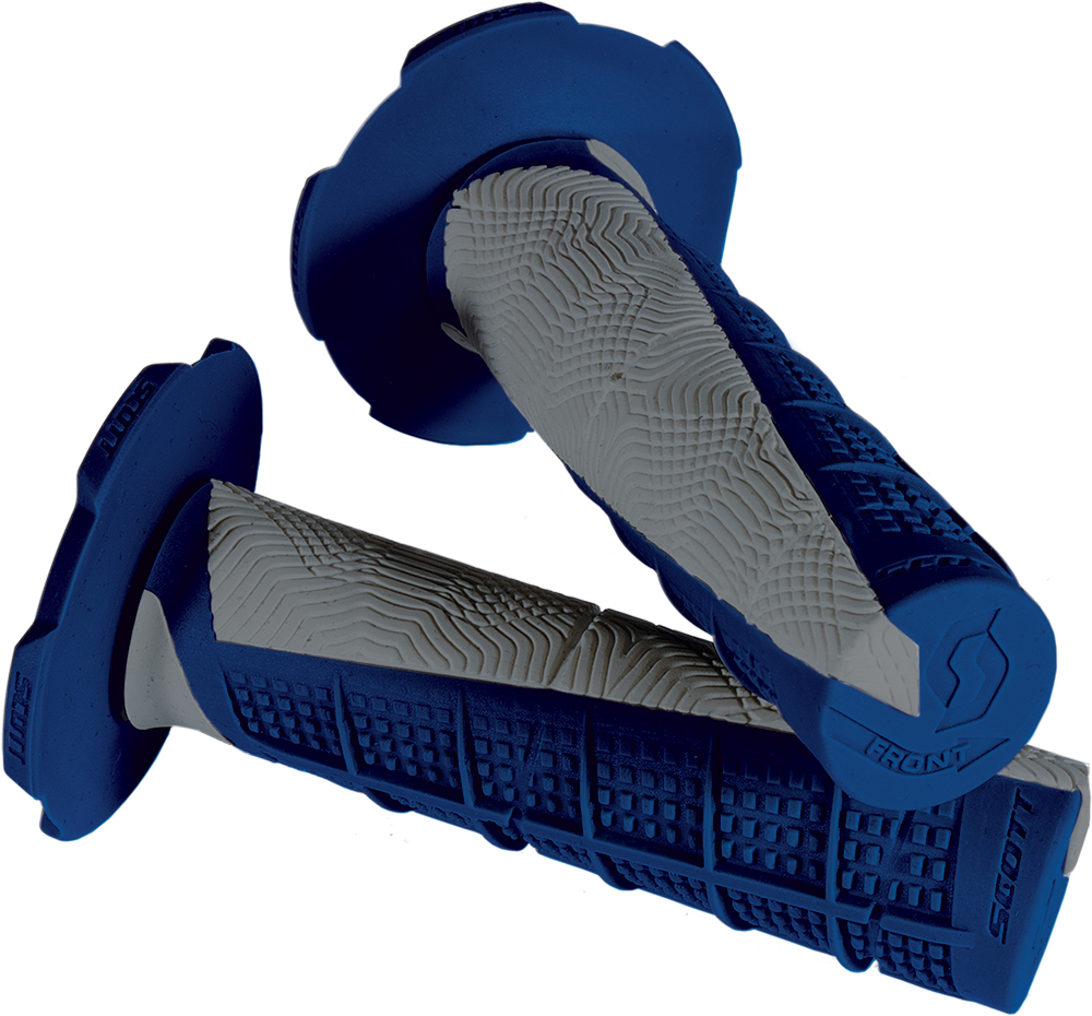 Deuce MX Grips Grey/Blue 7/8" - Click Image to Close