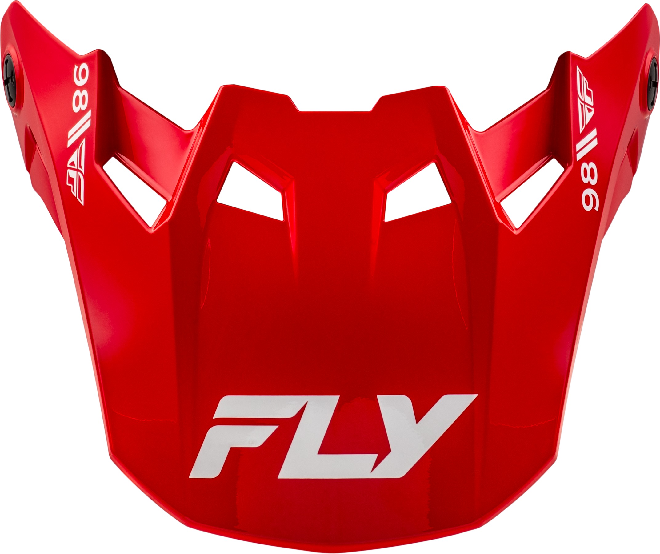 Fly Racing Formula CC Objective Visor Red/White XL/2X - Replacement visor for Formula CC helmets - Click Image to Close