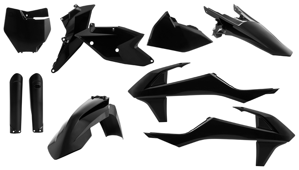 Full Plastic Kit - Black - Fits Many 16-18 KTM 125-450 - Click Image to Close