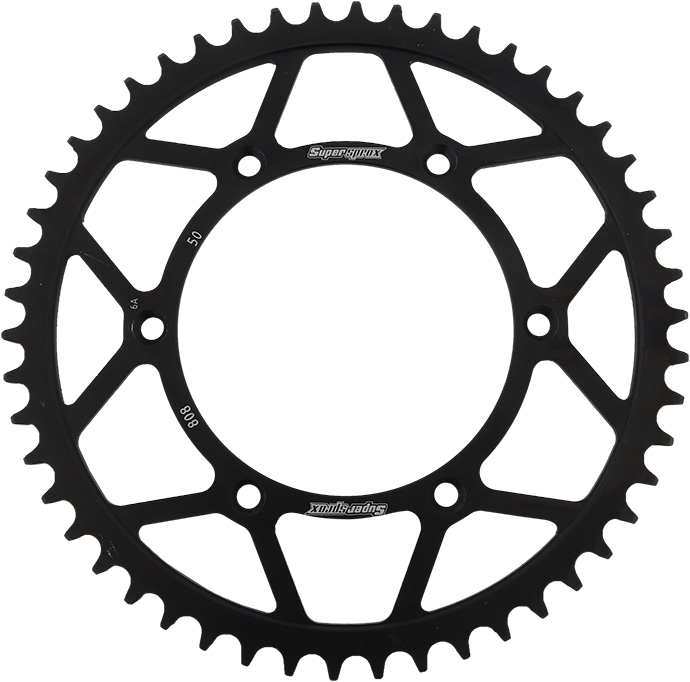 Rear Steel Sprocket 50T - Black - For 80-16 Kawasaki Suzuki - Click Image to Close