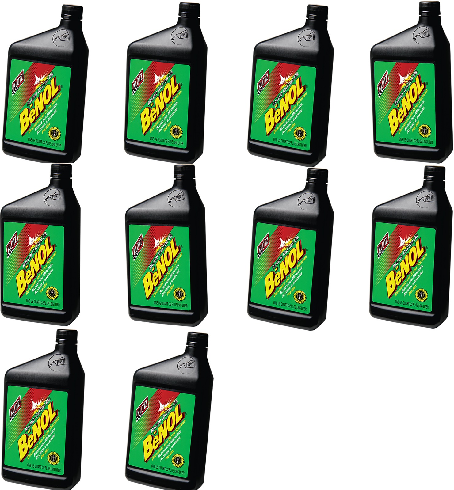 10 Quart CASE Benol Racing 2T Castor Oil - Click Image to Close