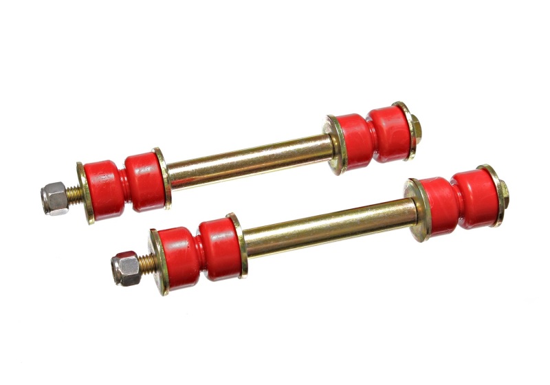 Universal 3 9/16 Inch Red Front/Rear Sway Bar End Links w/ Hardware - Click Image to Close