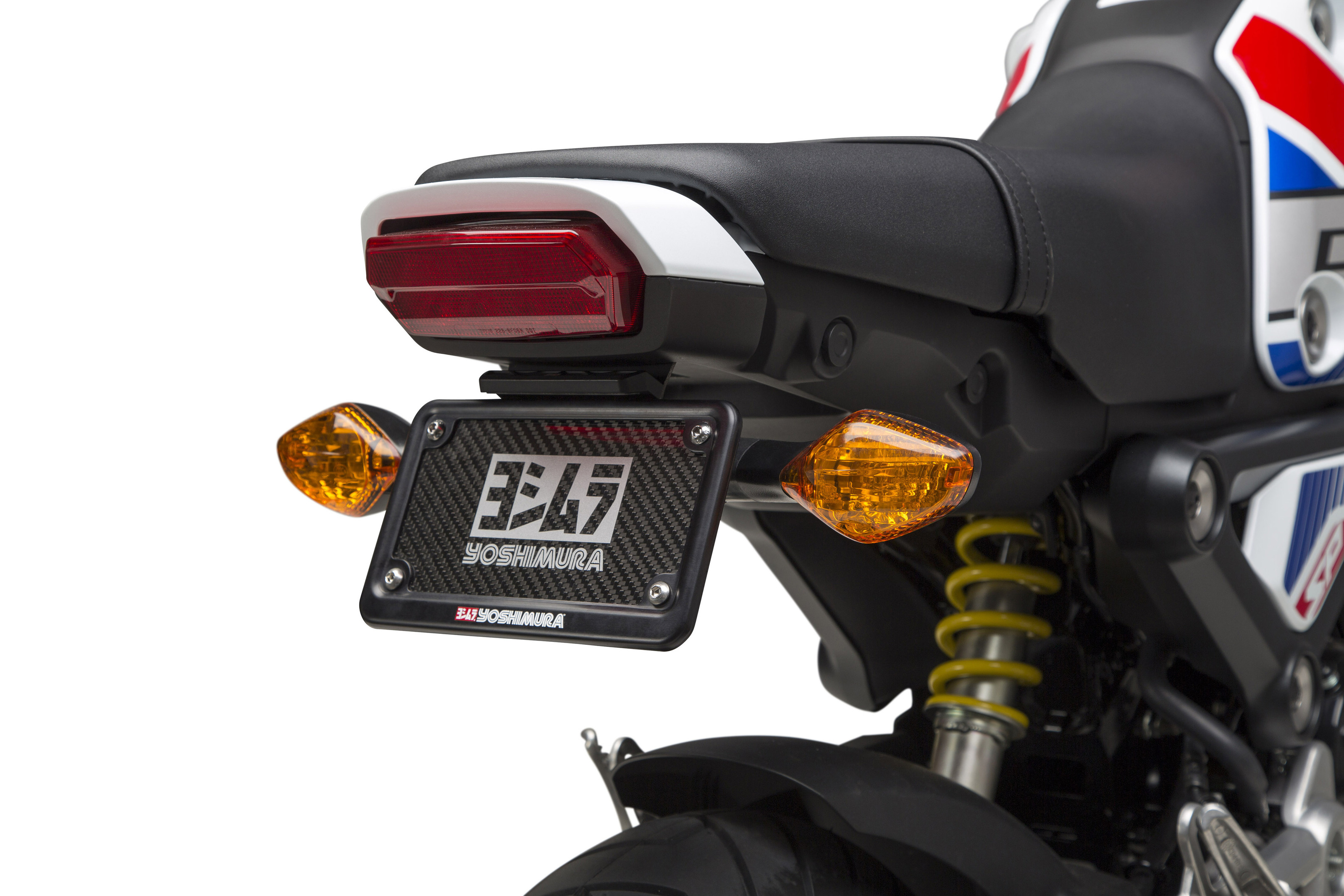 Fender Eliminator w/ Black Anodized License Plate Frame & LED Light - For 22-23 Honda Grom - Click Image to Close