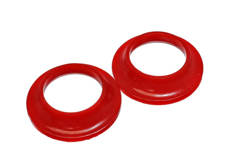 91-96 Chevrolet Full Size Red Rear Upper Coil Spring Isolators - Click Image to Close