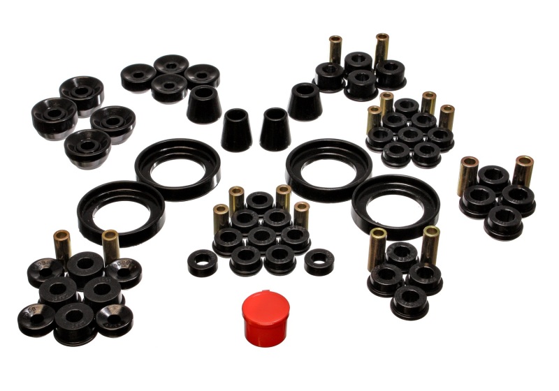 92-96 Honda Prelude Black Hyper-Flex Master Bushing Set - Click Image to Close