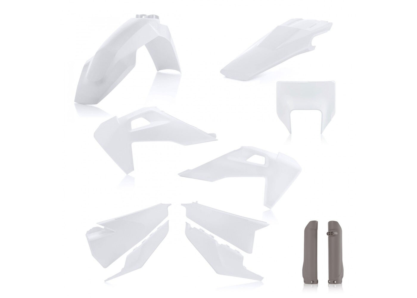 Full Plastic Kit - White/Gray Original 2022 - Fits Many 20-22 Husqvarna 150-501 - Click Image to Close