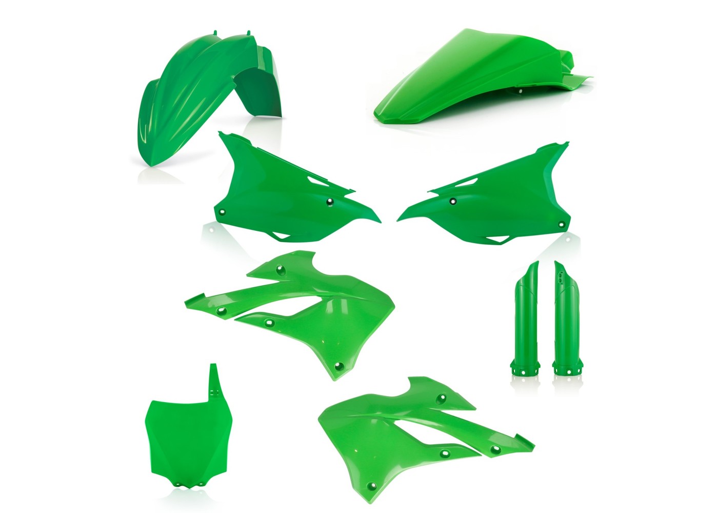 Full Plastic Kit - Green - For 22-23 Kawasaki KX85 - Click Image to Close