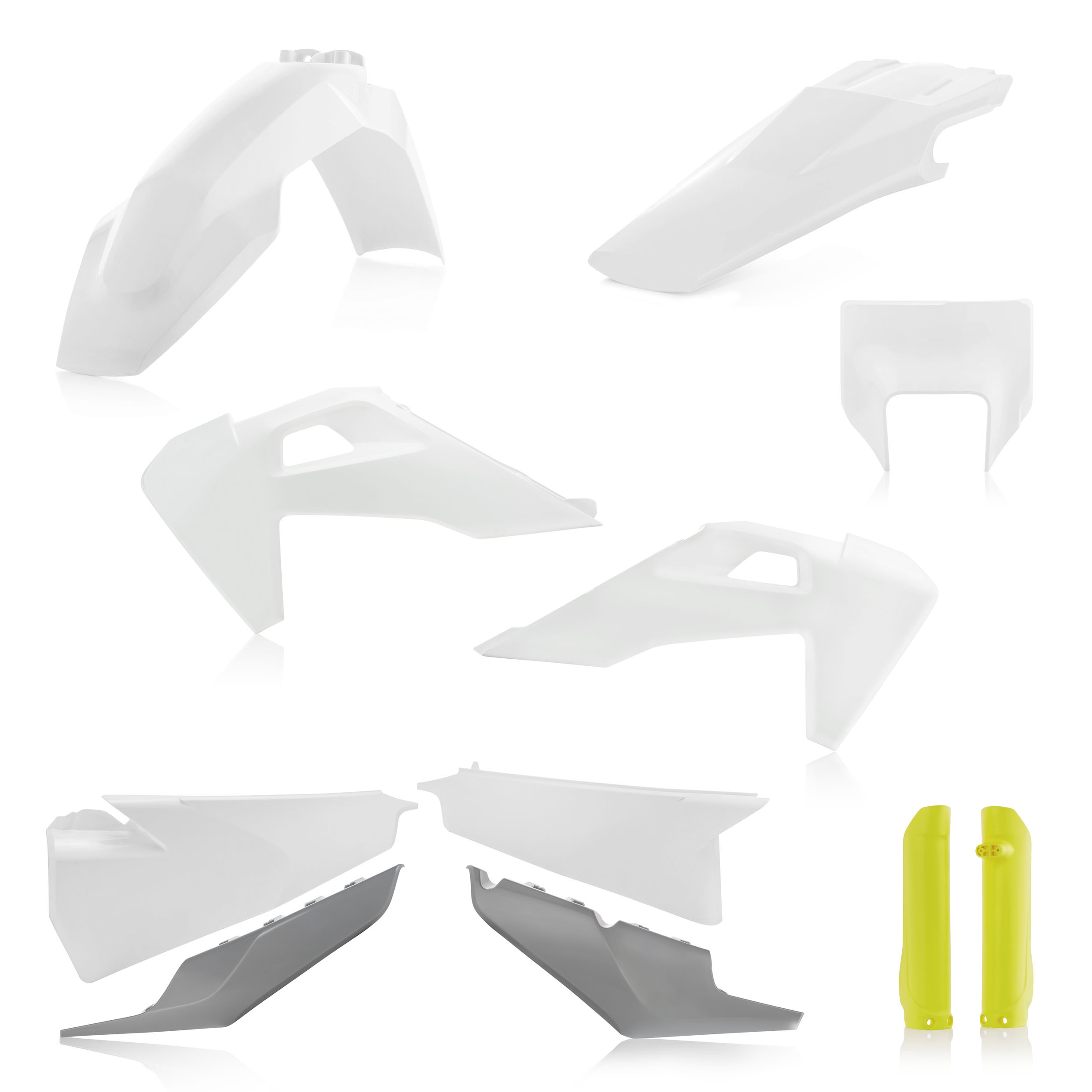 Full Plastic Kit - White/Gray/Yellow Original 2020 - Fits Many 20-22 Husqvarna 150-501 - Click Image to Close