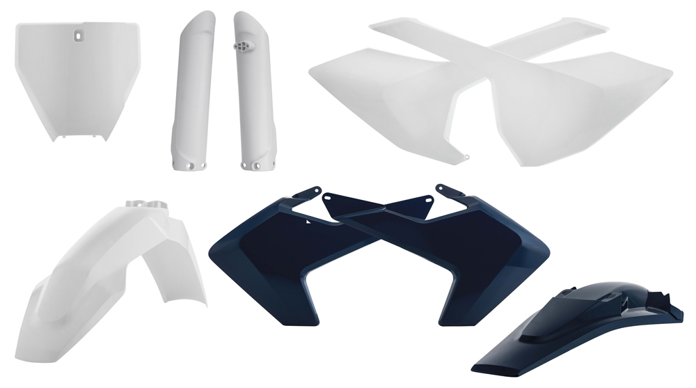 Full Plastic Kit - White/Black Original 2016 - Fits Many 16-18 Husqvarna 125-450 - Click Image to Close