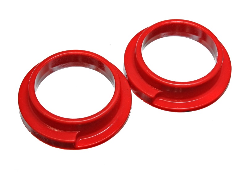 Universal 3in ID 4 5/16in OD 1 1/8in H Red Coil Spring Isolators (2 per set) - Click Image to Close