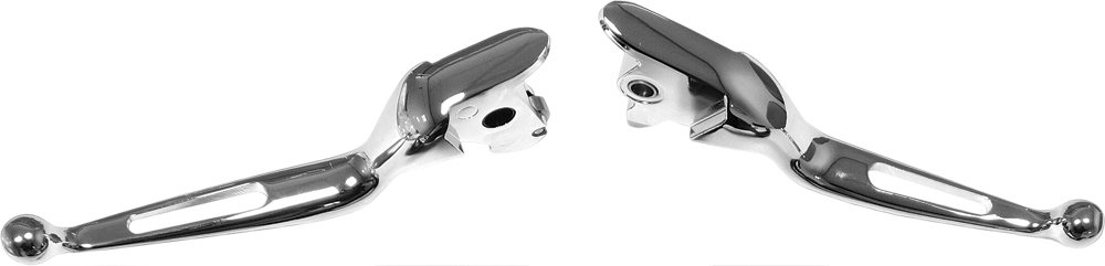 Chrome Vortex Custom Brake & Clutch Levers Set - For 14-16 Harley Touring - Click Image to Close