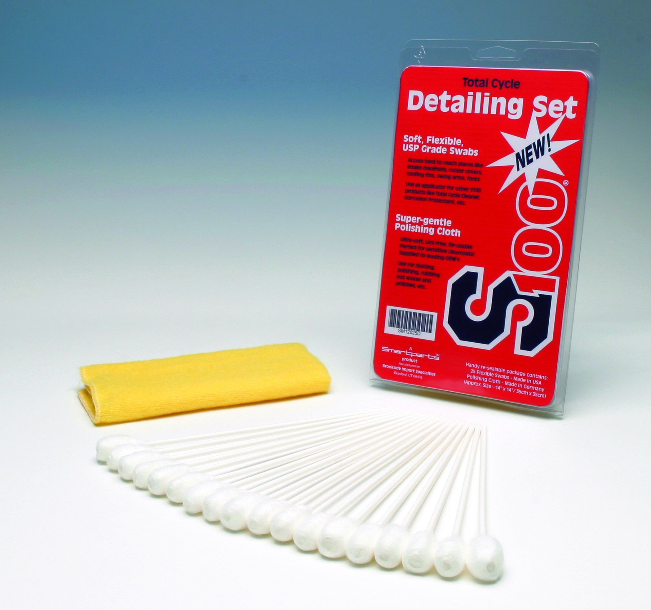 Total Cycle Detailing Set - Ultra-soft Cloth & 25 USP Grade Swabs - Click Image to Close