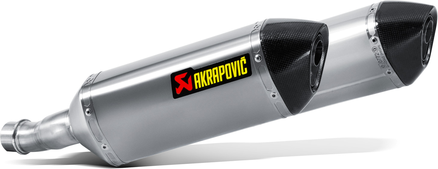 Titanium Dual Slip On Exhaust - For 14-16 Kawasaki Z1000 - Click Image to Close