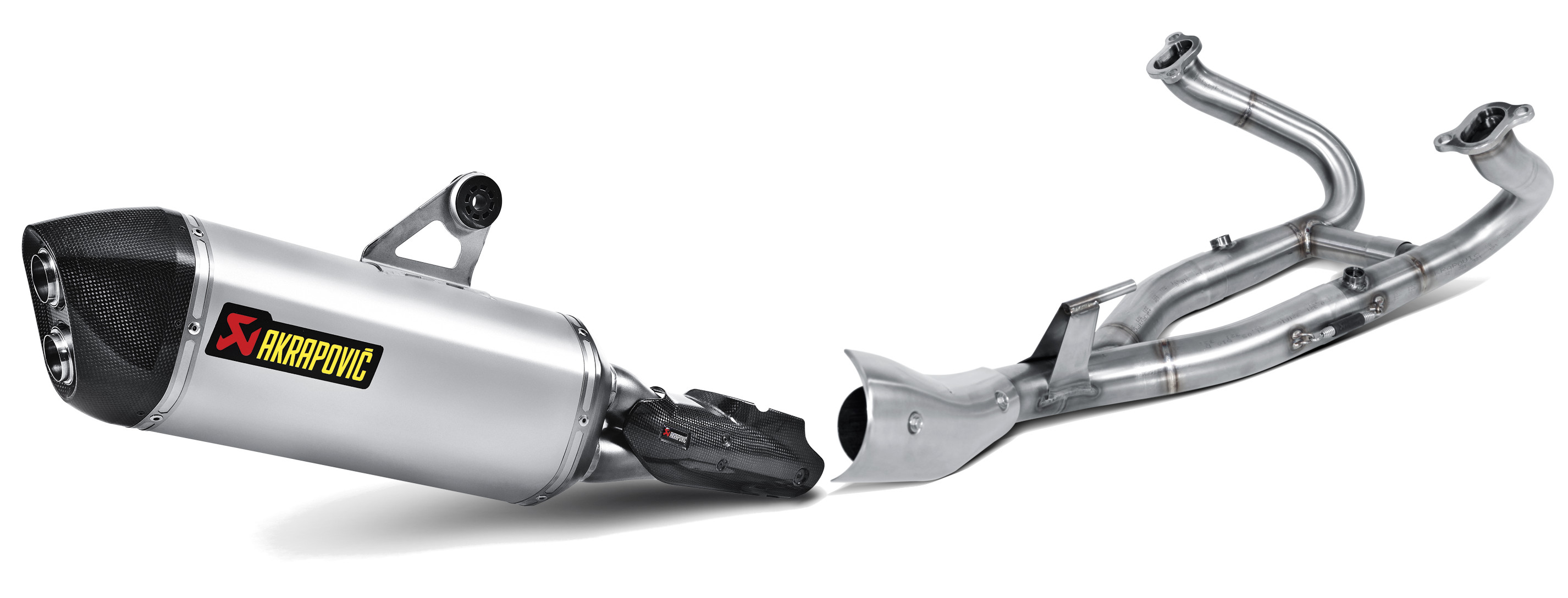 Titanium & Stainless Steel Full Exhaust - For 13-16 BMW R1200GS/Adv - Click Image to Close