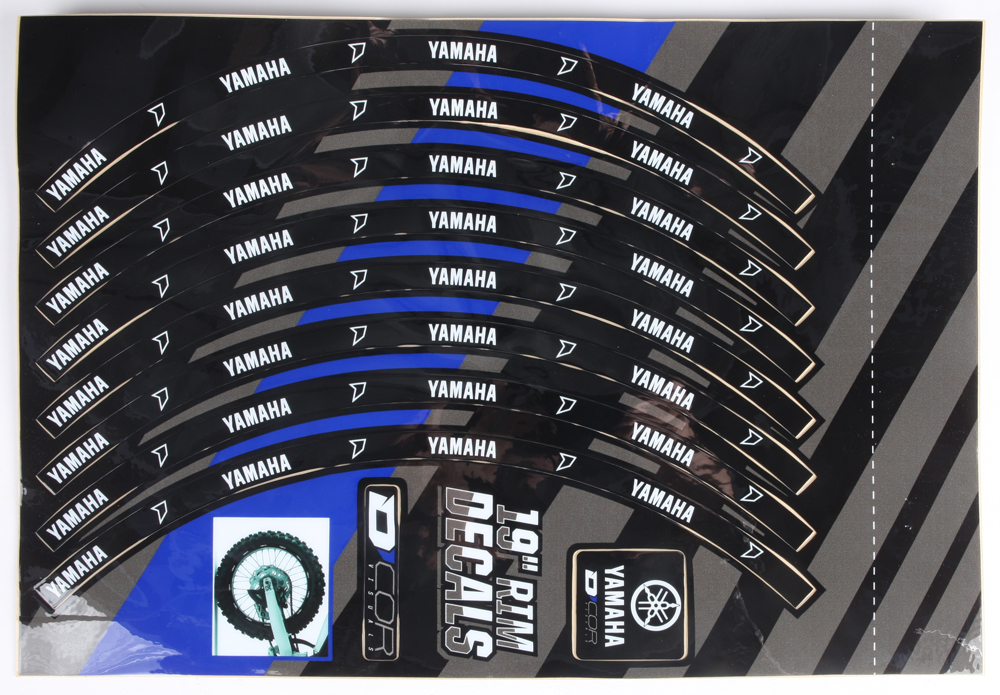 Rim Decals 19" Yamaha Logo Rear - For 90-17 Yamaha YZ - Click Image to Close