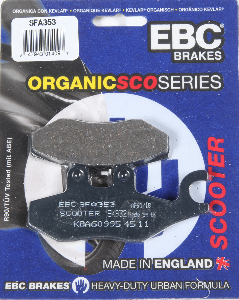 Standard Organic Brake Pads - Click Image to Close