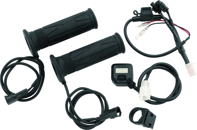 BikeMaster 7/8in Heated Grips w/ LCD Switch - Click Image to Close