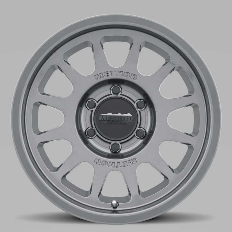 MR703 16x8 0mm Offset 6x5.5 106.25mm CB Gloss Titanium Wheel - Click Image to Close