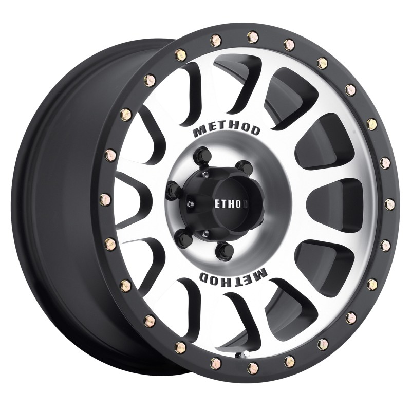 MR305 NV 18x9 0mm Offset 6x5.5 108mm CB Machined/Black Street Loc Wheel - Click Image to Close