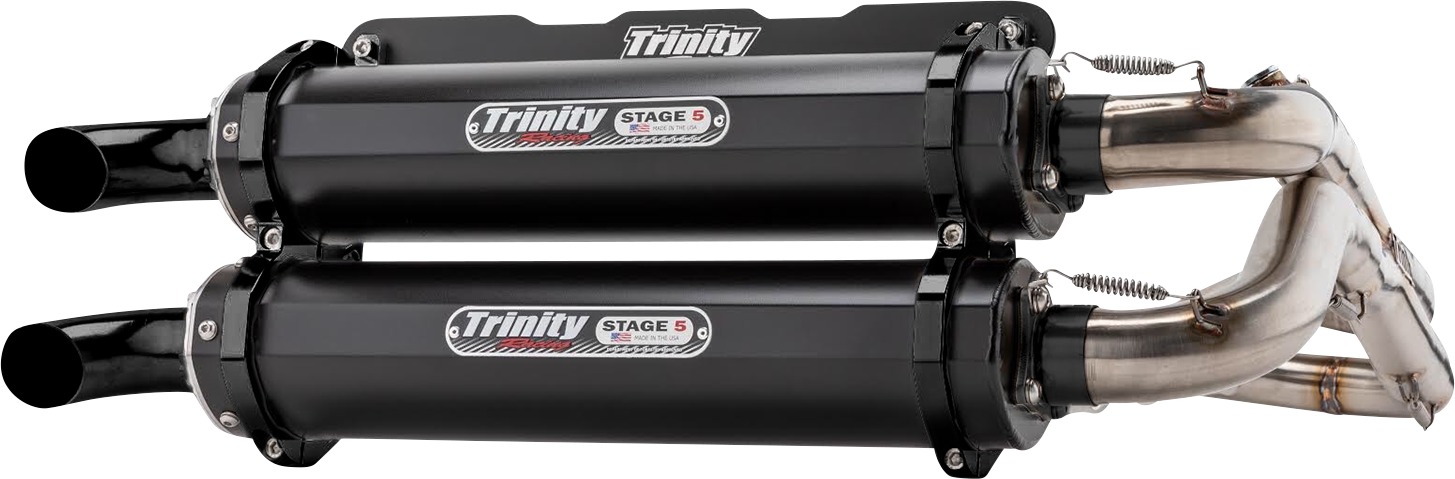 Stage 5 Full Exhaust - Cerakote Black Mufflers - For 18-21 Polaris RZR RS1 - Click Image to Close