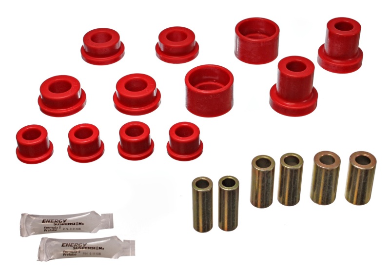 90-94 Mitsubishi Eclipse AWD Red Rear Control Arm Bushing Set - Click Image to Close