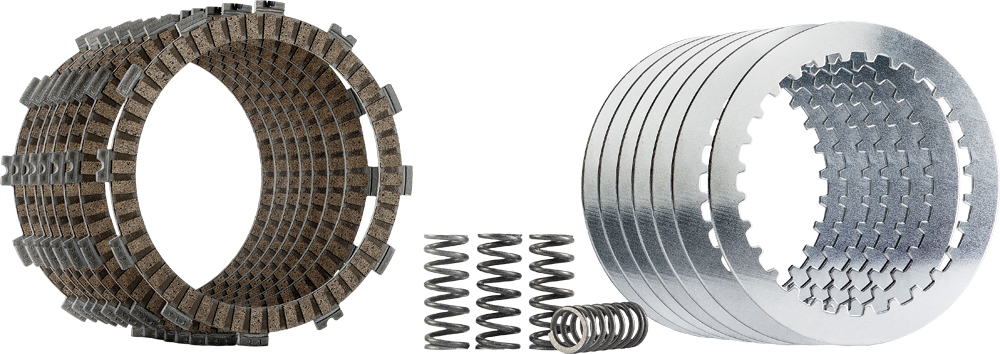 Complete Clutch Plate Kit - Fibers & Spring w/ Steels - Honda/KTM/Husq 125/200 - Click Image to Close