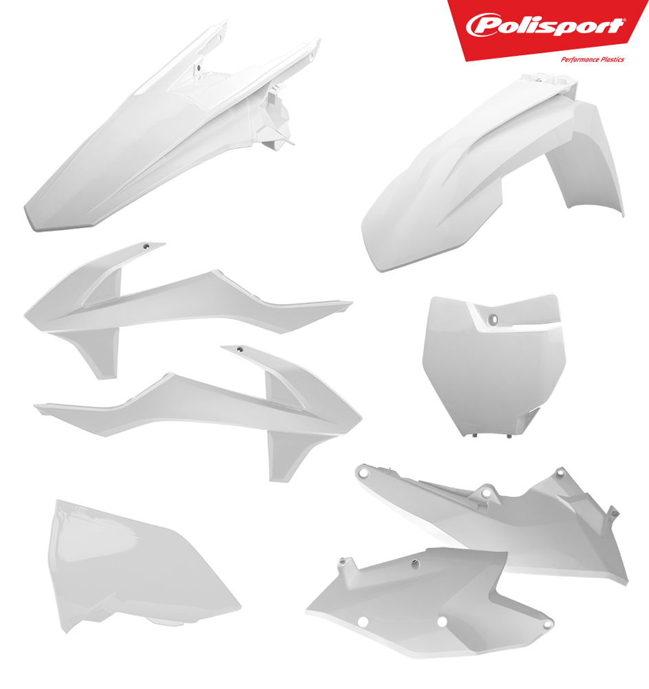 White Complete Plastic Kit - For 17-19 KTM 250+ EXCF - Click Image to Close